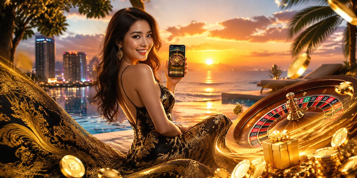 Trò chơi roulette tại Đà Nẵng, người mẫu mặc áo dài, không khí casino hiclub