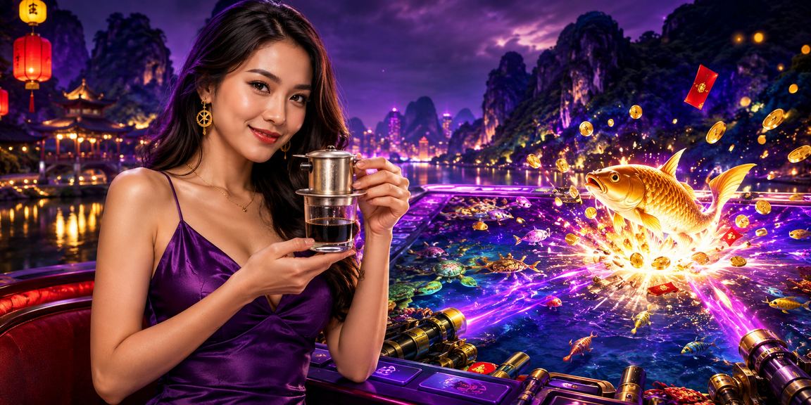 Người dùng tại Ninh Bình vừa uống cà phê vừa chơi bắn cá trên điện thoại